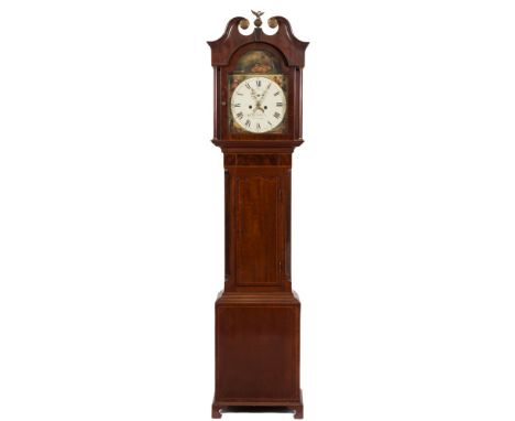 Henry Yeomans, Nottingham, a mahogany longcase clock: the eight-day duration movement striking the hours on a bell, the thirt