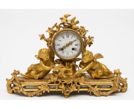 Le Roy et Fils, Paris, a French mantel clock: the eight-day duration movement striking the hours and half-hours on a bell wit