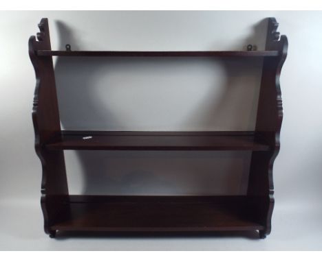 An Edwardian Wall Hanging Three Shelf Unit.