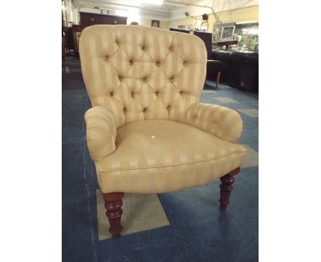 A Button Upholstered Ladies Nursing Chair.