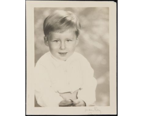 MAN RAY (1890-1976) PORTRAIT OF ROBIN IAN EVELYN STUART DE LA LANNE-MIRRLEES AS A YOUNG BOY signed in pencil l.r. Man Ray Pho