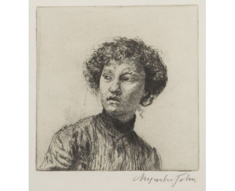•AUGUSTUS JOHN, O.M., R.A. (1878-1961) THE SERVING MAID signed in pencil l.r.: Augustus John etching with tone 13.5 cm by 13.