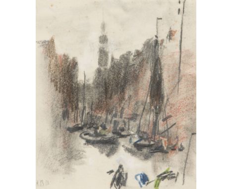 HERCULES BRABAZON BRABAZON (1821-1906) HAMBURG signed with monogram l.l.: HBB pencil with coloured chalks 15.5 cm by 13 cm; 6