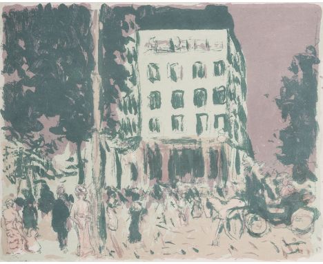 •PIERRE BONNARD (1867-1947) LES BOULEVARDS lithograph printed in colours 1900, from Mappenwerk der Insel, with the stamp vers