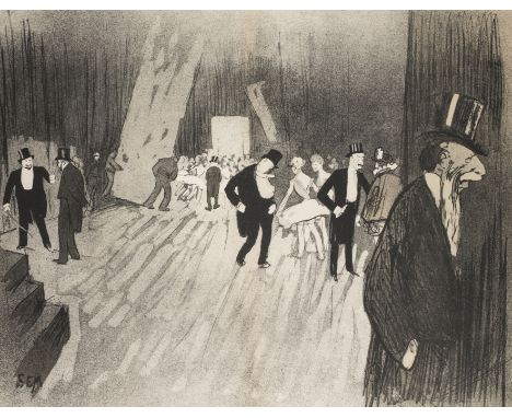 SEM (GEORGES GOURSAT) (1863-1934) BACKSTAGE AT THE BALLET signed in plate lithograph 43 cm by 55 cm; 17 in by 21 3/4 in