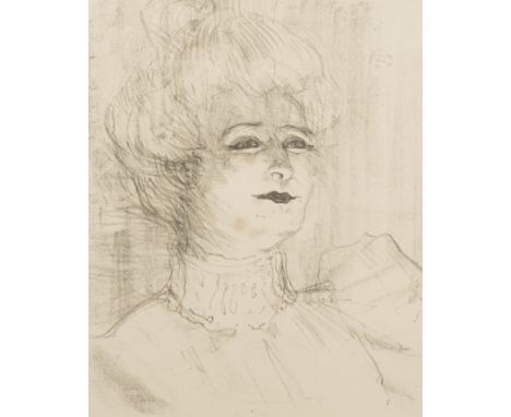 HENRI DE TOULOUSE-LAUTREC (1864-1901) MARIE-LOUISE MARSY (FROM PORTRAITS D'ACTEURS ET D'ACTRICES) lithograph, 1898, with marg