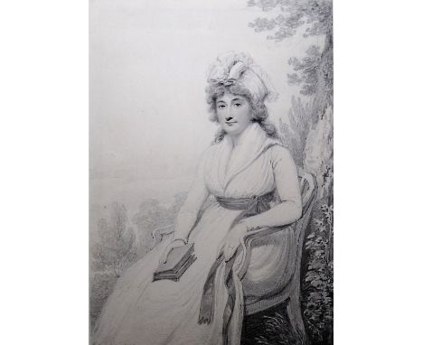 HENRY EDRIDGE A.R.A. (1769-1821) PORTRAIT OF A LADY SAID TO BE CHARLOTTE, LADY STEELE signed and dated l.l.: Edridge/1795 wit