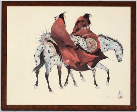 Carol Grigg (b.1942) - "The Loss", printed signature, giclee print, 58.5 x 74cms, in walnut effect frame.
