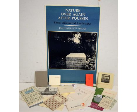 Ian Hamilton Finlay (1925 - 2006) - A collection of paper ephemera including an exhibition poster Nature Over Again After Pou