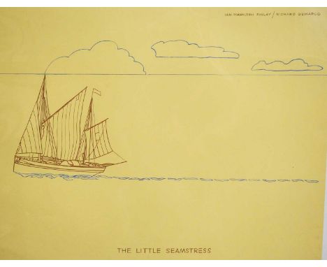 Ian Hamilton Finlay (1925 - 2006) - "The Little Seamstress", a collaboration with Richard Demarco, screenprint, 51 x 64cms, u