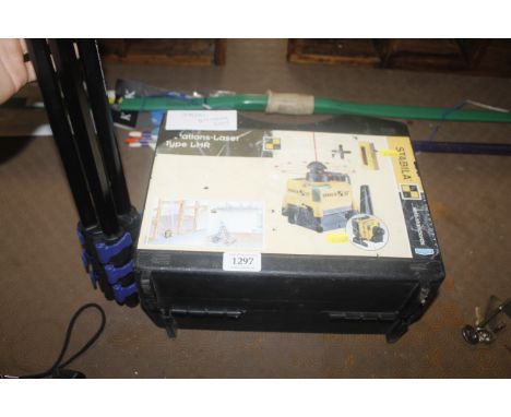 A Stabila laser level with tripod
