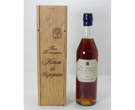 Baron de Sigognac Bas Armagnac, 1943, 70cl, 40%, one bottle (OWC)