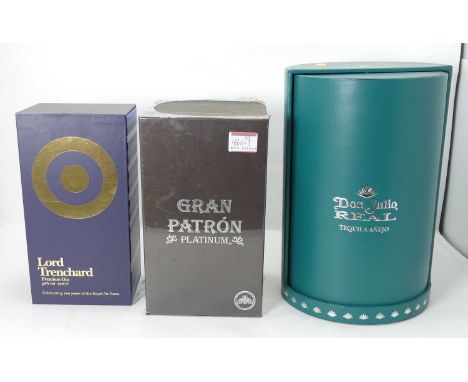 Lord Trenchard premium gin, 70cl, 50%, one bottle in carton; Don Julio Real Mexican tequila, 75cl, 40%, one bottle in decante