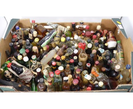A collection of spirit miniatures, to include whiskies, liqueurs, gin and novelty examples (approx 150)