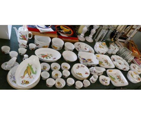 Large collection of Royal Worcester Evesham pattern 