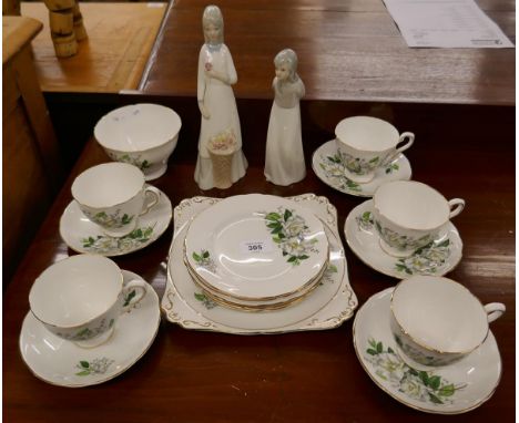 Collection of ceramics to include Royal Stafford part tea service and 2 figurines 