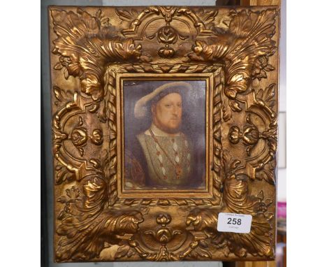 Print of Henry 8th in gilt frame 