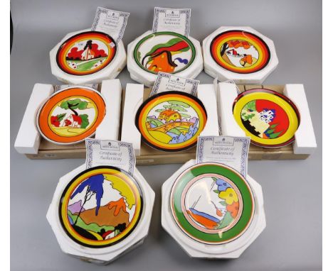 The world of Clarice Cliff set of 8 plates by Wedgewood 