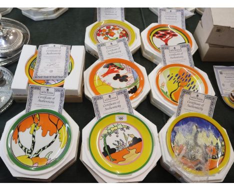 Living Landscapes of Clarice Cliff complete set of 8 plates by Wedgwood 