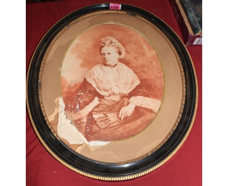 	A portrait print on glass of Miss Morley D. Sampson, great granddaughter of Admiral Stokes the hydrographer and friend of th