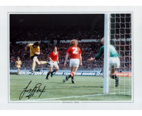 Football Frank Stapleton signed 16x12 colour print pictured in action for Arsenal in the 1979 FA Cup Final. Good Condition. A