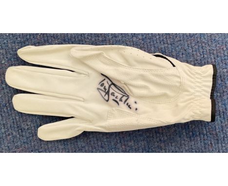 Golf Tony Jacklin signed White Dunlop glove. Good Condition. All autographs come with a Certificate of Authenticity. We combi