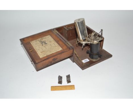 An Antique steam engine indicator to test cylinder pressure