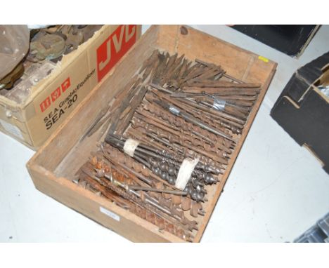 A collection of various Vintage drill bits