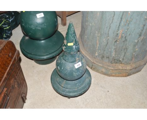 A Railway LNER post finial, 21ins approx.