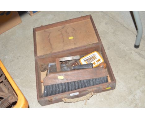 A small toolbox and contents of various tools