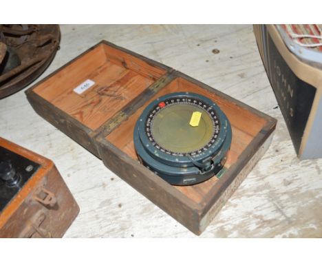 A military compass, in fitted case