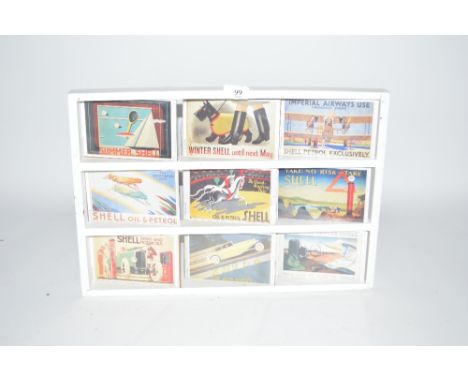 A display of Vintage Shell postcards