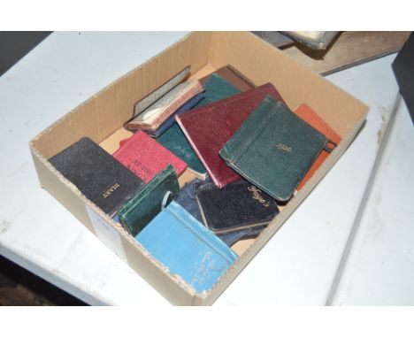 A box of Vintage diaries