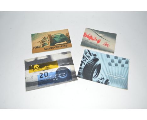Four early Motoring advert booklets, Castrol, Ferodo and Dunlop