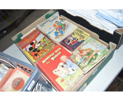 A box of various Vintage children's books circa 1920s-40s including Mickey Mouse etc.