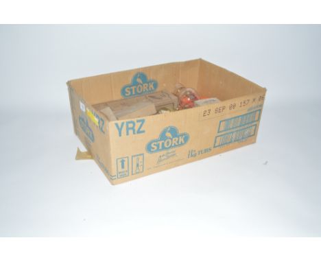 A quantity of oil lamp parts, including wicks, burners, chimneys etc.