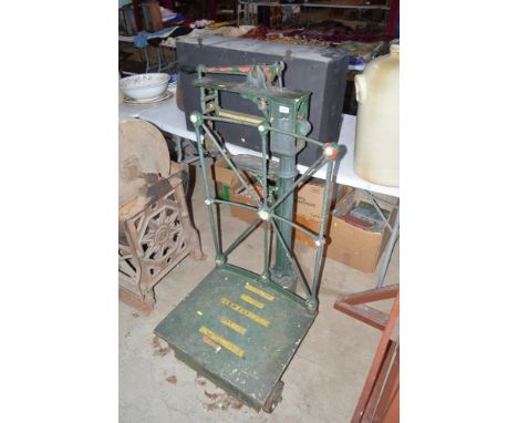 A set of platform scales by E &amp; G Corderoy, Romford Essex