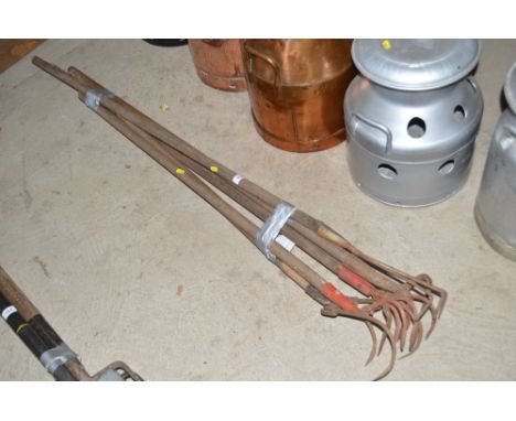 Five various Vintage garden hoe's