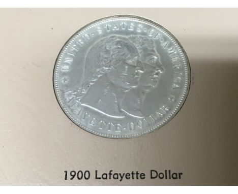 A rare American Lafayette Dollar 1900 possibly MS60 grade or above. Note. The Lafayette dollar was a silver coin issued as pa