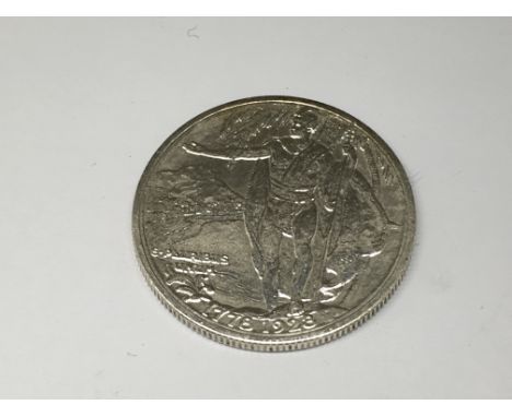 An Extremely rare 1928 Hawaiian Sesquicentennial American commemorative half dollar designed by Juliette May Fraser and Chest