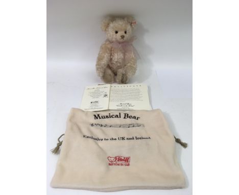 A Steiff musical bear 'Candle in the Wind', with dustbag and certificate