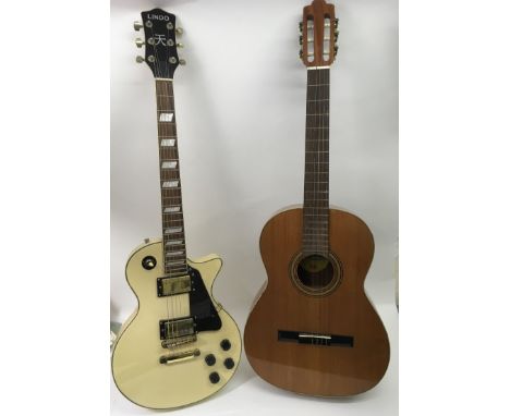 A Lindo electric guitar plus a Goya acoustic.A/f