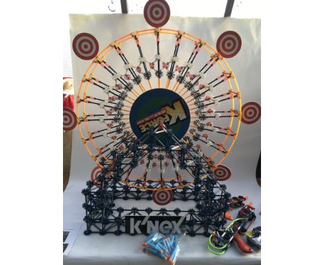 KNEX, K-Force Ferris wheel display model, complete with targets, KNEX guns, ammunition and power lead.