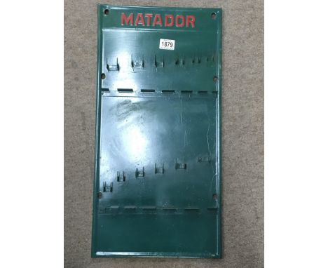 A metal shop display stand for Matador tools 64cm x 32cm