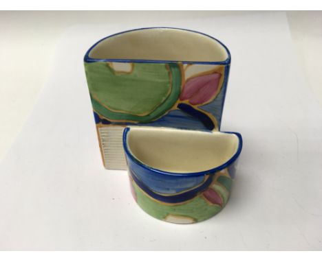 A Clarice Cliff Blue chintz 463 cigarette match holder 7 cm