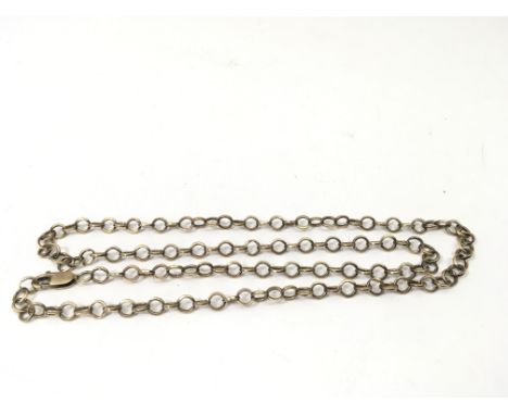A 9ct gold belcher chain..Approx 28cm, 15.3g