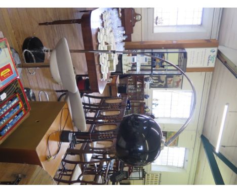 A Frandsen 'Lounge' floor lamp, with black shade and base, adjustable, 39cm diameter
