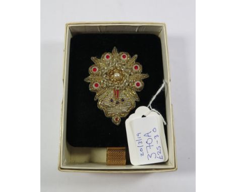 A ladies combination compact lipstick and cigarette case in original box