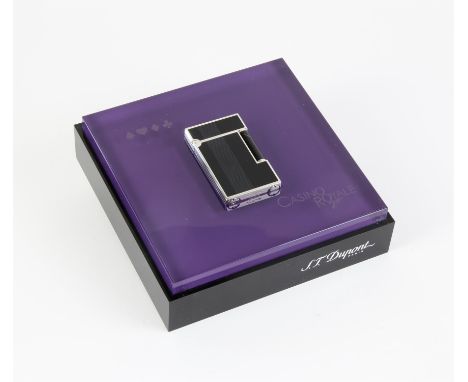 James Bond Casino Royale - S.T. Dupont Paris, Line 2 limited edition Tuxedo lighter in the original fitted case, The lighter,