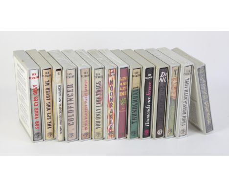 James Bond - Ian Fleming FEL Edition Set, 14 Volumes in slipcases, from 1987 including Casino Royale, Live and Let Die, Moonr